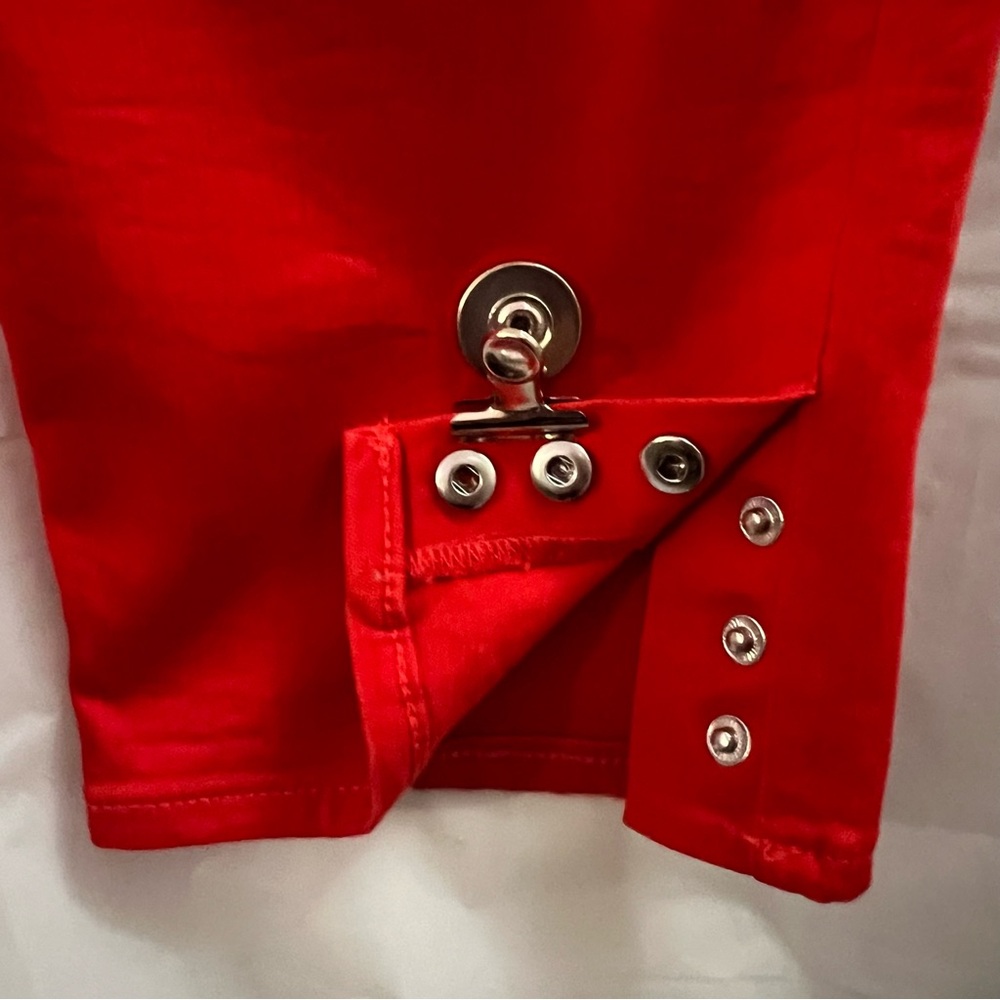 CHICO’S JEANS, Sz 2.5 / 14 / Lrg, Red So Slimming Girlfriend Slim Leg Ankle Crop - Picture 7 of 15
